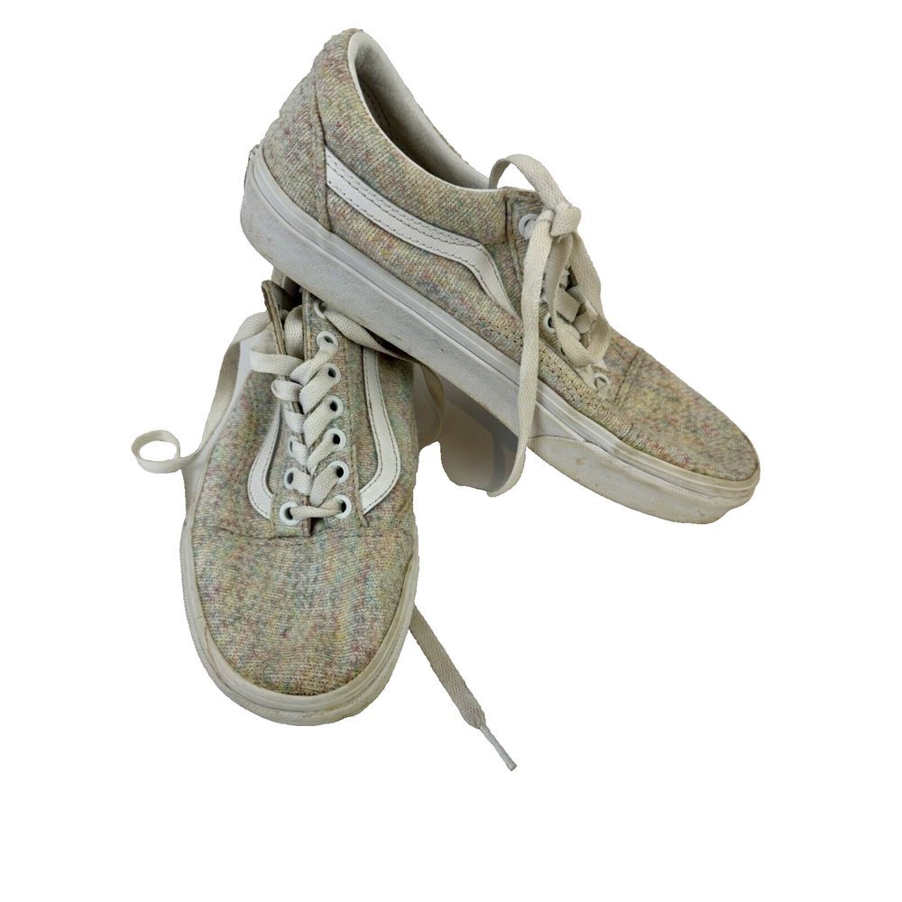 Vans Off The Wall Old Skool Canvas Skateboarding Shoes 500714 Size Women's 8 US